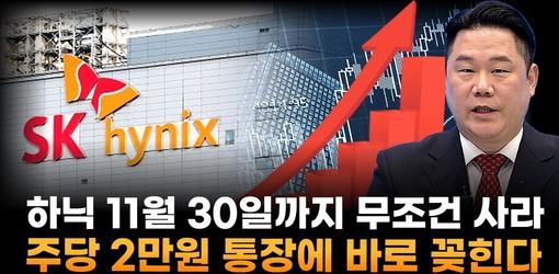 SK하이닉스, 11월 30일까지 무조건 사라…주당 2만원 통장에 바로 꽂힌다 (변영인 기업공시연구소 대표)